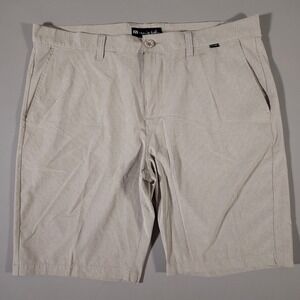 Travis Mathew Golf Shorts Mens 38 Beige Tan Heathered Stretch Performance